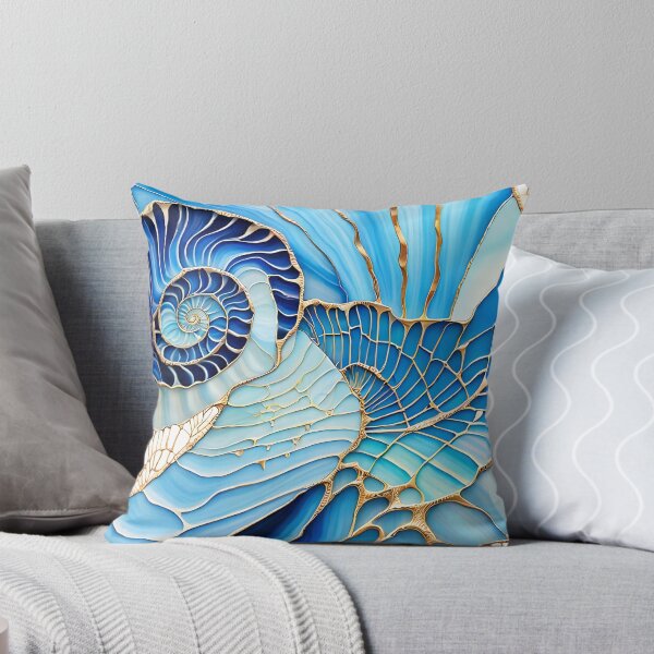 Item preview, Abstract Blue Shell Spirals designed and sold by Lightworker11.