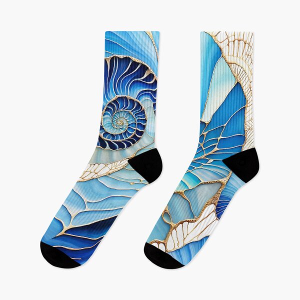 Item preview, Abstract Blue Shell Spirals designed and sold by Lightworker11.