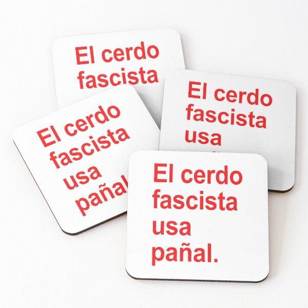 Item preview, The Fascist pig wears a diaper - in Spanish - El cerdo fascista usa pañal (A) designed and sold by Thelittlelord.