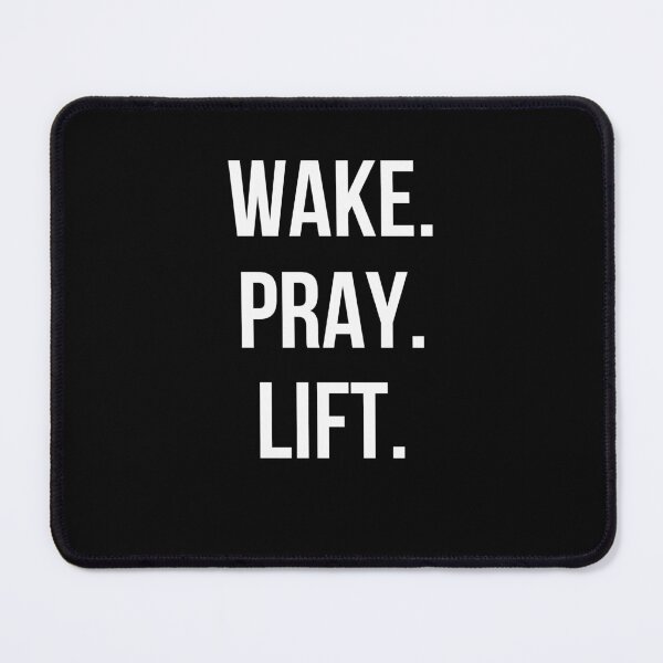 Item preview, Wake. Pray. Lift. Christian woman workout Weightlifting gym designed and sold by snowry.