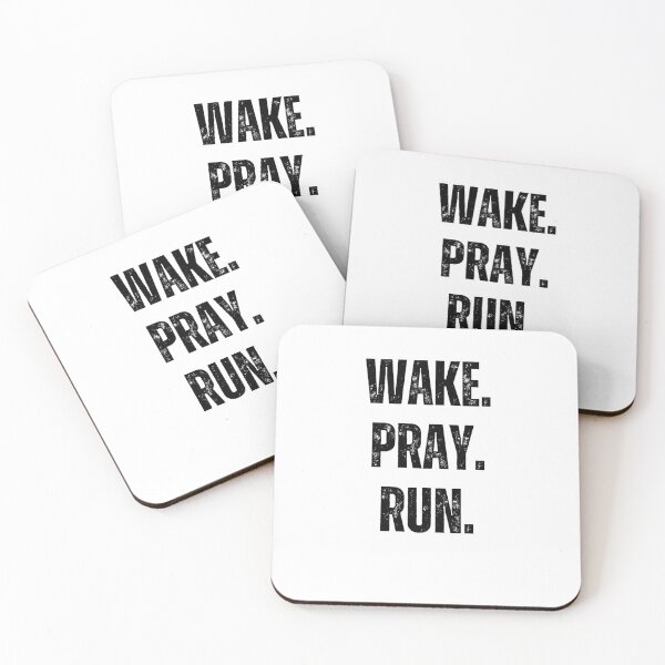 Item preview, Wake. Pray. Run. Christian Faith runner cool running prayer designed and sold by snowry.