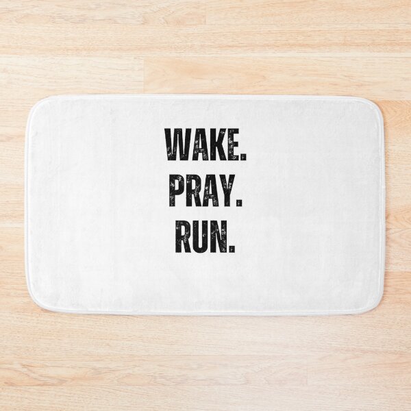 Item preview, Wake. Pray. Run. Christian Faith runner cool running prayer designed and sold by snowry.