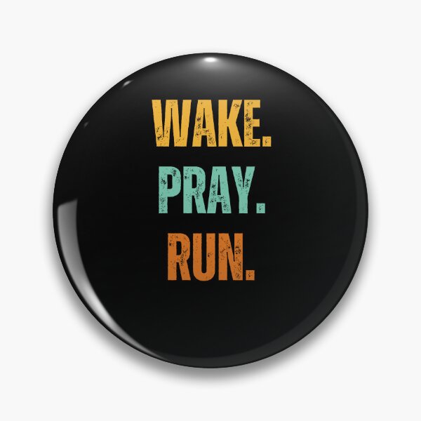 Item preview, Wake. Pray. Run. Christian Faith runner retro running prayer designed and sold by snowry.