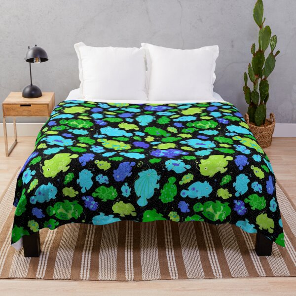 Item preview, Frogfish Scatter - Bright Blue False Color designed and sold by Squilla Design Studio.