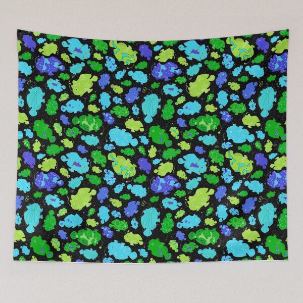 Item preview, Frogfish Scatter - Bright Blue False Color designed and sold by Squilla Design Studio.
