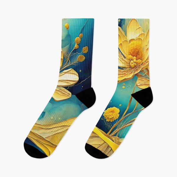 Item preview,  Abstract Golden Yellow Flowers designed and sold by Lightworker11.