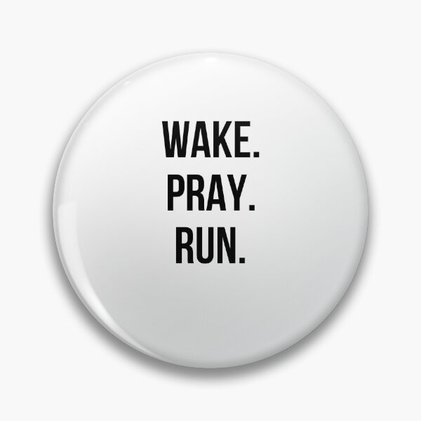 Item preview, Wake. Pray. Run. Cute Christian Faith runner running prayer designed and sold by snowry.