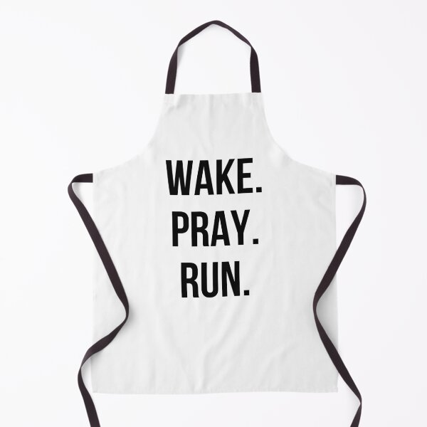 Item preview, Wake. Pray. Run. Cute Christian Faith runner running prayer designed and sold by snowry.