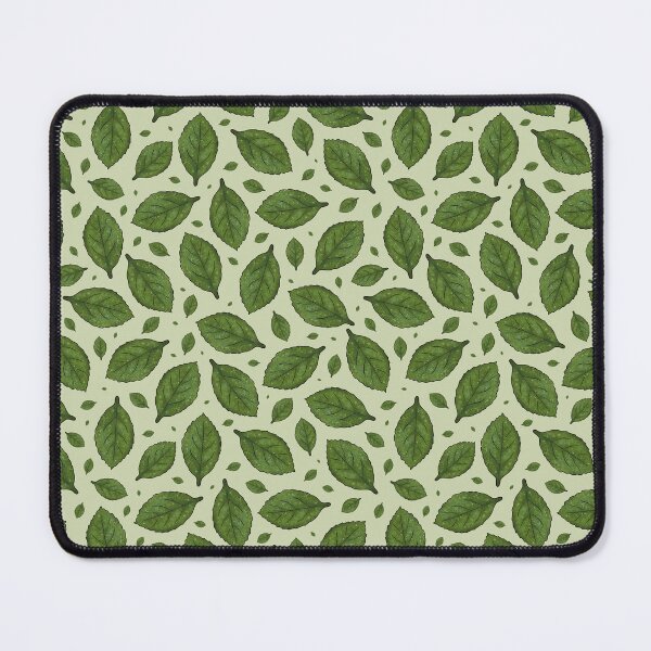 Item preview, Stylized pattern of green leaves on a light green background designed and sold by Cherevan.