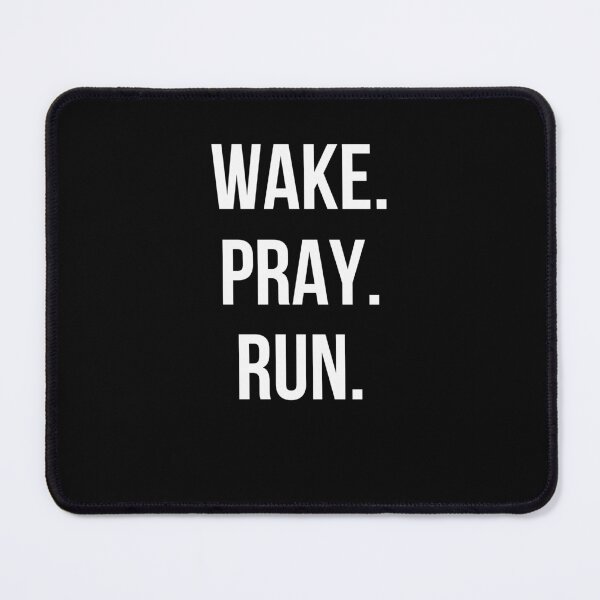 Item preview, Wake. Pray. Run. Christian Faith cute runner running prayer designed and sold by snowry.