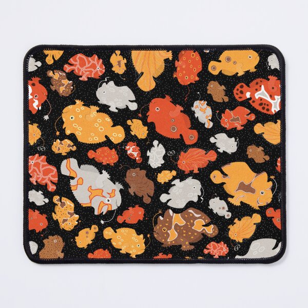 Item preview, Frogfish Scatter - Orange on Black designed and sold by Squilla Design Studio.