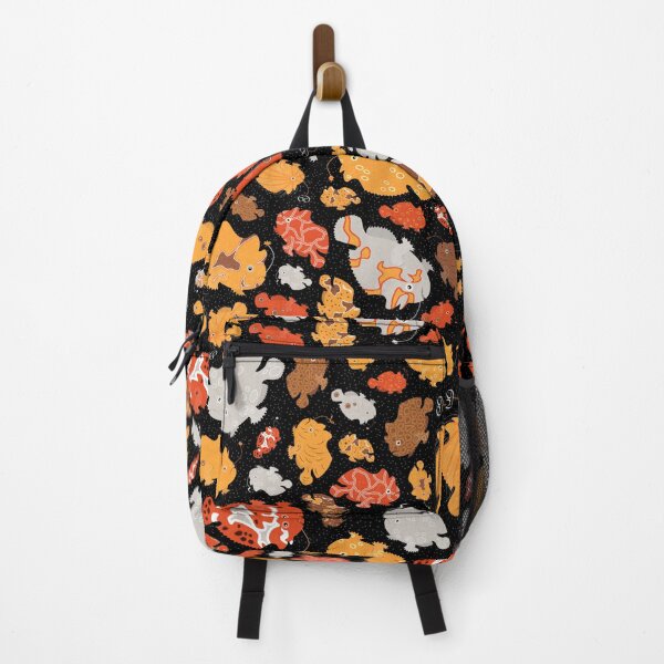 Item preview, Frogfish Scatter - Orange on Black designed and sold by Squilla Design Studio.