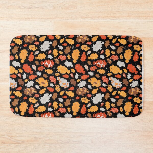 Item preview, Frogfish Scatter - Orange on Black designed and sold by Squilla Design Studio.