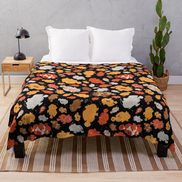 Item preview, Frogfish Scatter - Orange on Black designed and sold by Squilla Design Studio.