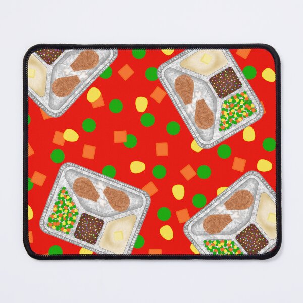 Item preview, Retro 80’s TV Dinner Tray Food Fried Chicken Peas Corn Carrots On Red designed and sold by MBeesShop.