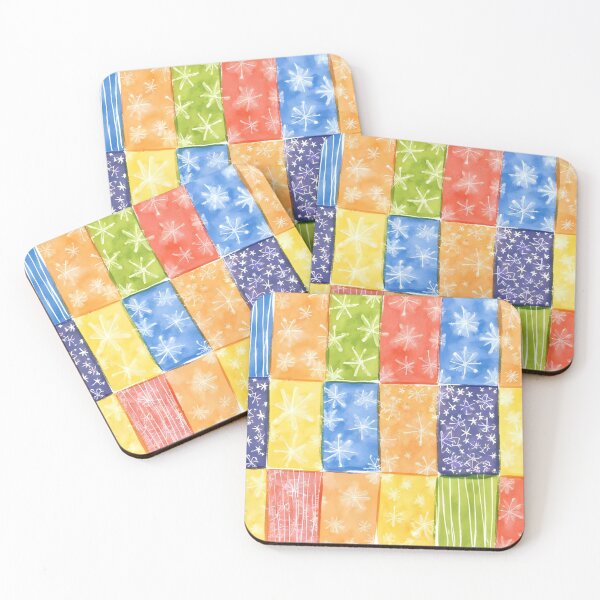 Item preview, Great colorful rags pattern with stars designed and sold by QCena.