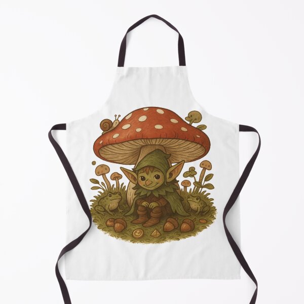 Item preview, Whimsical Goblin Sitting Under Mushroom designed and sold by Hydravisions.