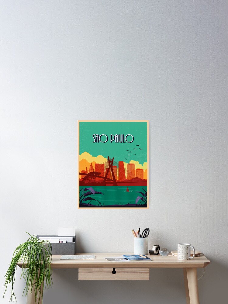 Sao Paulo vintage poster