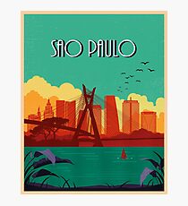 Sao Paulo Vintage Poster Reisen Fotodruck