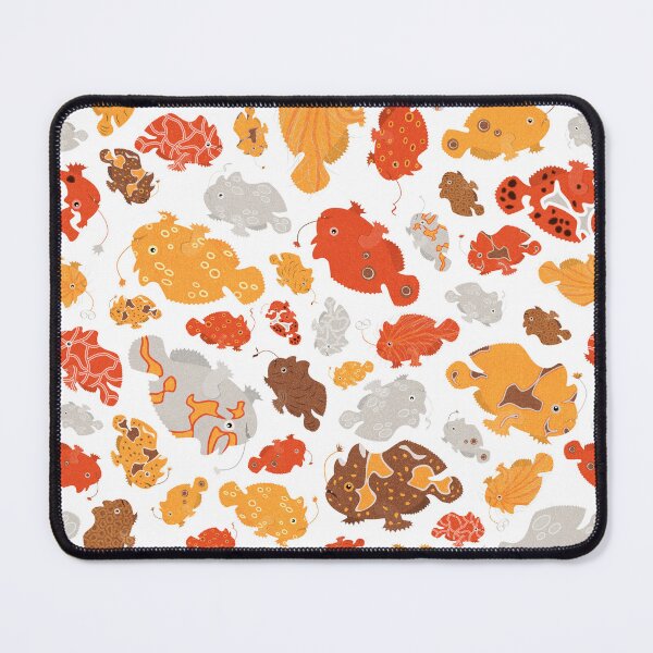 Item preview, Frogfish Scatter - Orange on White designed and sold by Squilla Design Studio.