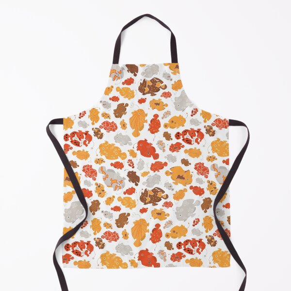Item preview, Frogfish Scatter - Orange on White designed and sold by Squilla Design Studio.