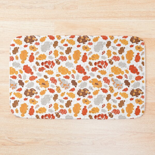 Item preview, Frogfish Scatter - Orange on White designed and sold by Squilla Design Studio.
