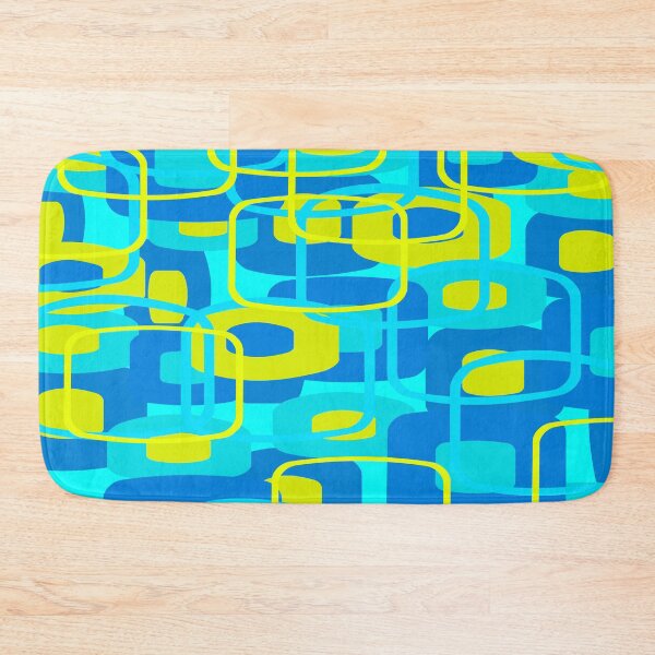 Item preview, Retro Blue and Yellow Abstract Pattern designed and sold by Andrew  Hitchen.