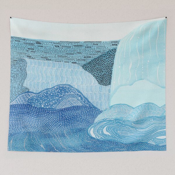 Item preview, Falling Waters Blue designed and sold by cat-a-pilla.