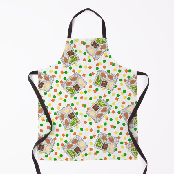 Item preview, Retro 80’s TV Dinner Tray Food Fried Chicken Peas Corn Carrots On White Small designed and sold by MBeesShop.