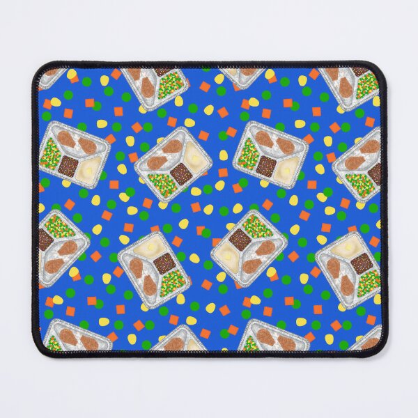 Item preview, Retro 80’s TV Dinner Tray Food Fried Chicken Peas Corn Carrots On Blue Small designed and sold by MBeesShop.