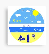 Summer rest. Equipment for diving. Canvas Print