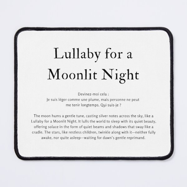 Item preview, Lullaby, poetic quote, lyrical saying, inspirational words designed and sold by ArtbyJustis.