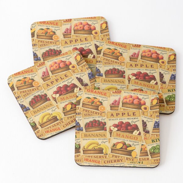 Item preview, Retro Fruit Sticker Labels Sticker Pack Vintage Sticker Pack designed and sold by Wordsmith-Wear.