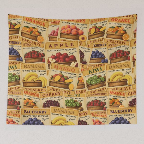 Item preview, Retro Fruit Sticker Labels Sticker Pack Vintage Sticker Pack designed and sold by Wordsmith-Wear.