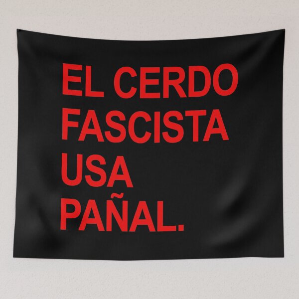 Item preview, The Fascist pig wears a diaper - in Spanish - El cerdo fascista usa pañal (A) designed and sold by Thelittlelord.