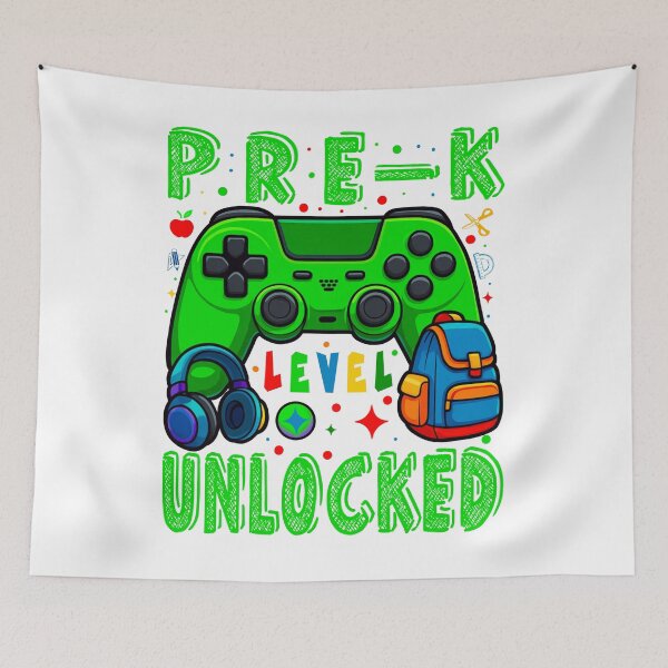 Item preview, Pre-K Level Unlocked – Gamer Style Back to School Design designed and sold by tigger shop.