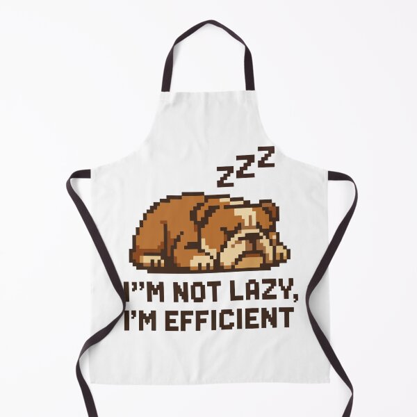 Item preview, I’m Not Lazy, I’m Efficient – Pixel English Bulldog with Zzzs designed and sold by NaturePixel.