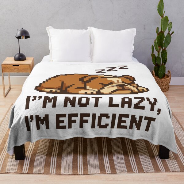 Item preview, I’m Not Lazy, I’m Efficient – Pixel English Bulldog with Zzzs designed and sold by NaturePixel.