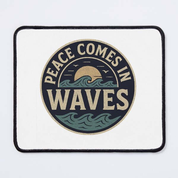 Item preview, Peace Comes in Waves - Nautical Ocean Sailing Design designed and sold by ElkeD.