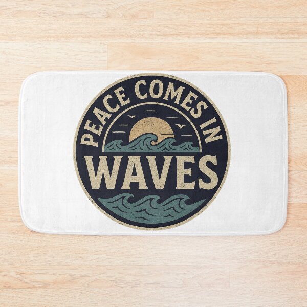 Item preview, Peace Comes in Waves - Nautical Ocean Sailing Design designed and sold by ElkeD.