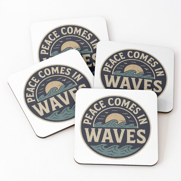 Item preview, Peace Comes in Waves - Nautical Ocean Sailing Design designed and sold by ElkeD.