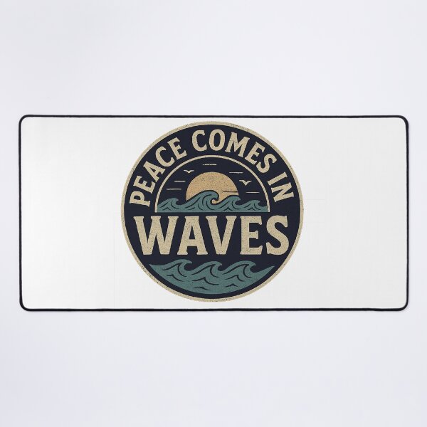 Item preview, Peace Comes in Waves - Nautical Ocean Sailing Design designed and sold by ElkeD.