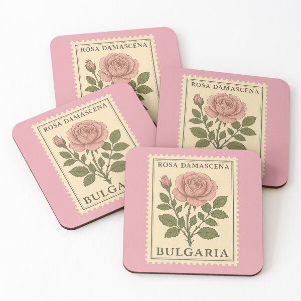 Item preview, Rosa Damascena Bulgaria Postage Stamp Vintage Botanical designed and sold by Planthem.