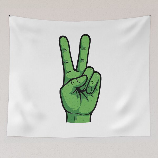 Item preview, Alien Peace Sign - Cosmic Fun Design designed and sold by PastimeMastery.