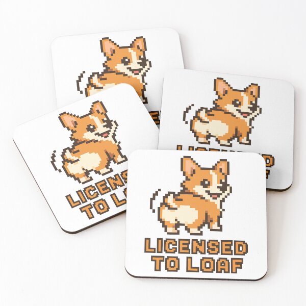 Item preview, Licensed to Loaf – Pixel Corgi Wiggle Design designed and sold by NaturePixel.