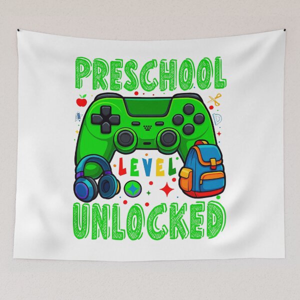 Item preview, Preschool Level Unlocked – Back to School Gamer Shirt Art designed and sold by tigger shop.