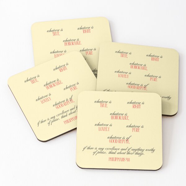 Item preview, Think on These Things Philippians 4:8 Scripture Art designed and sold by ScriptureMerch.