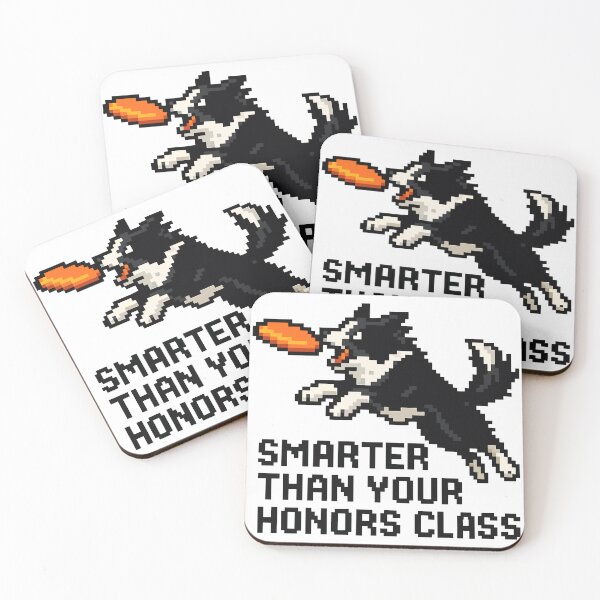 Item preview, Smarter Than Your Honors Class – Pixel Border Collie in Action designed and sold by NaturePixel.