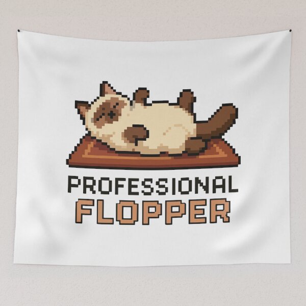 Item preview, Professional Flopper – Ragdoll Cat Pixel Lounge designed and sold by NaturePixel.