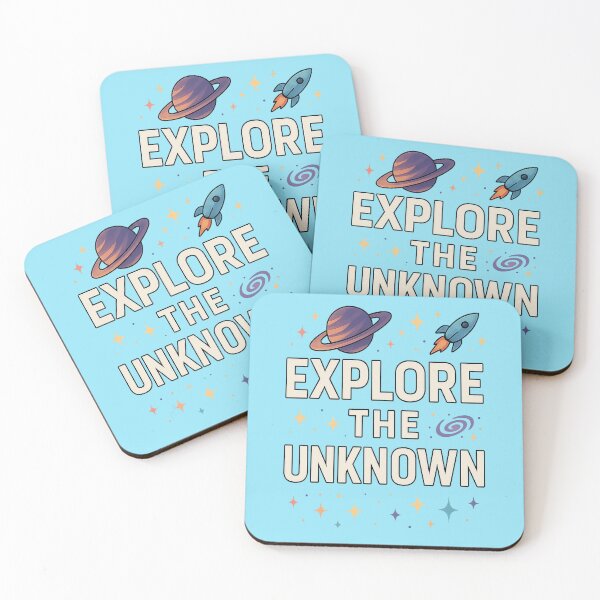 Item preview, Explore the Unknown - Futuristic Typography Space Art designed and sold by PastimeMastery.
